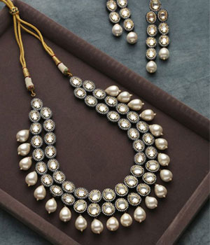 Kundan jewellery bridal choker sets - wholesale kundan necklace jewellery